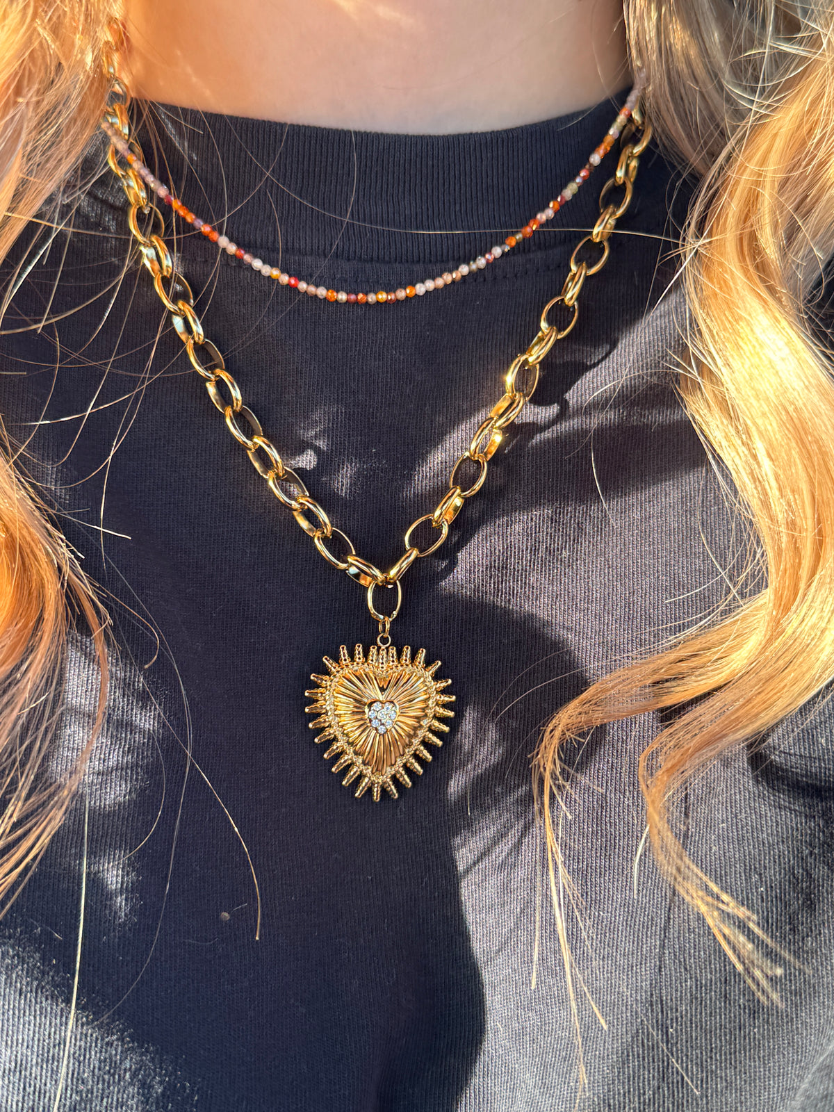 Amber Beaded Necklace
