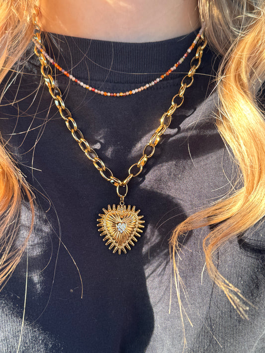 Amber Beaded Necklace