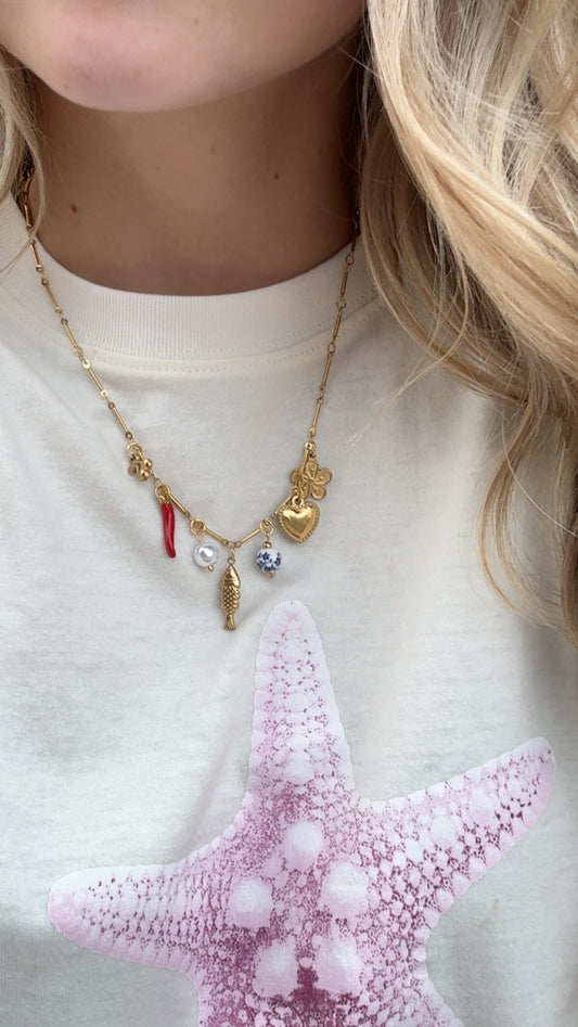 Golden Coast Charm Necklace
