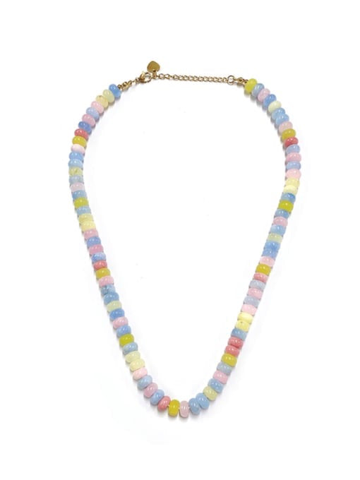 Cotton Candy Beaded Necklace