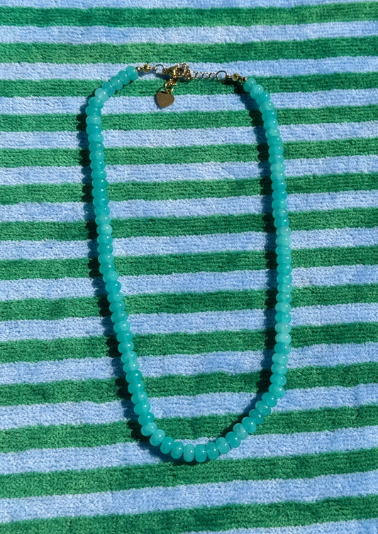 Aquamarine Beaded Necklace (restocked)