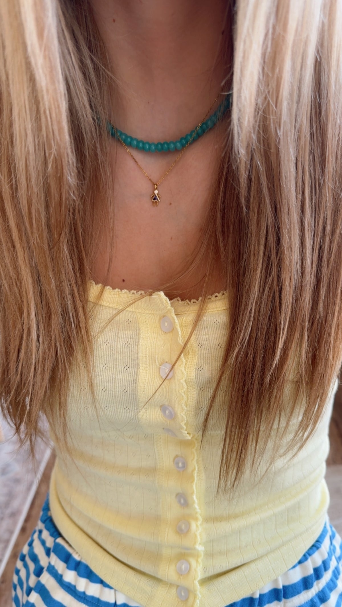 Aquamarine Beaded Necklace (restocked)