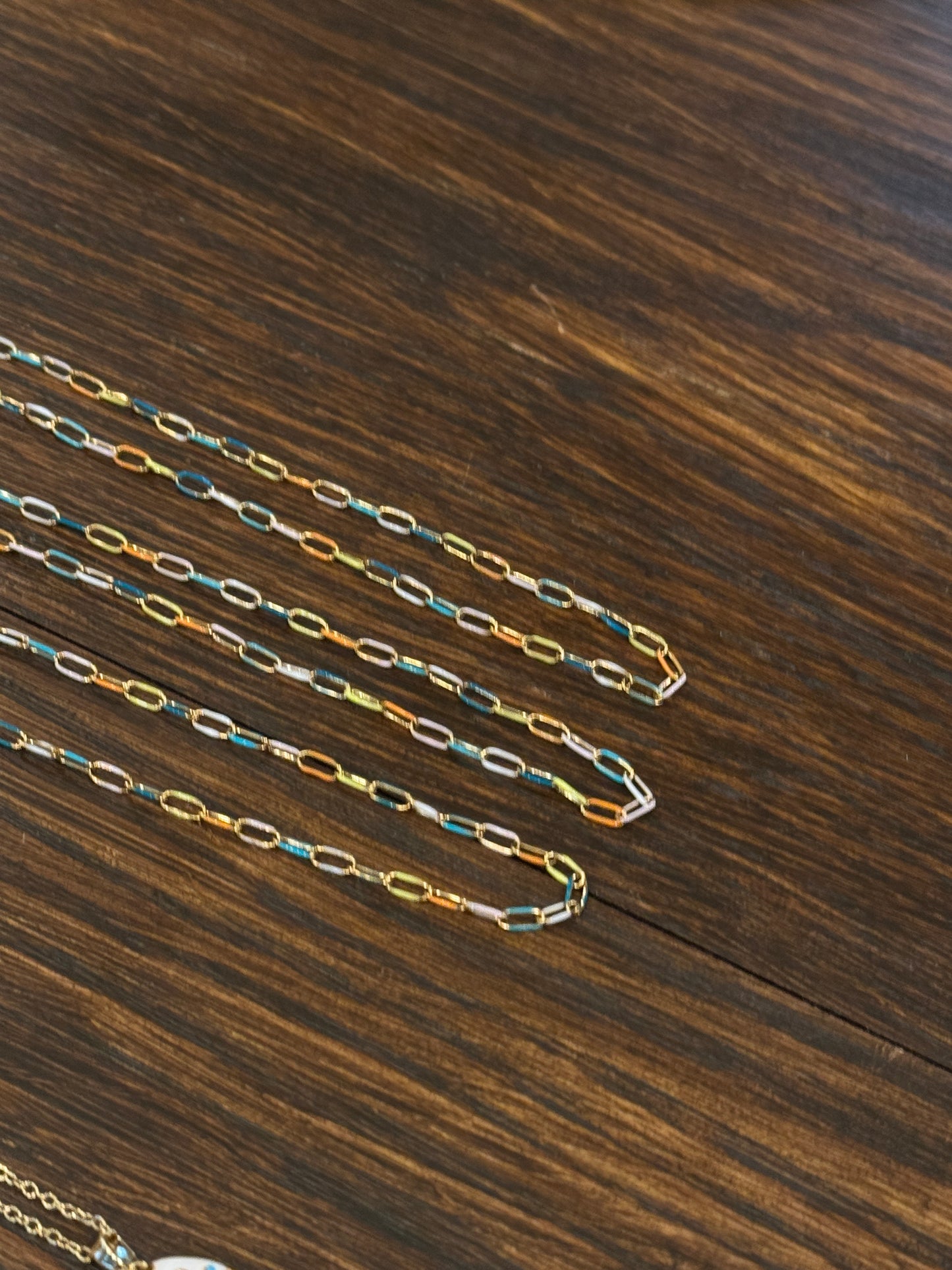 Multi Coloured Paper Clip Chain
