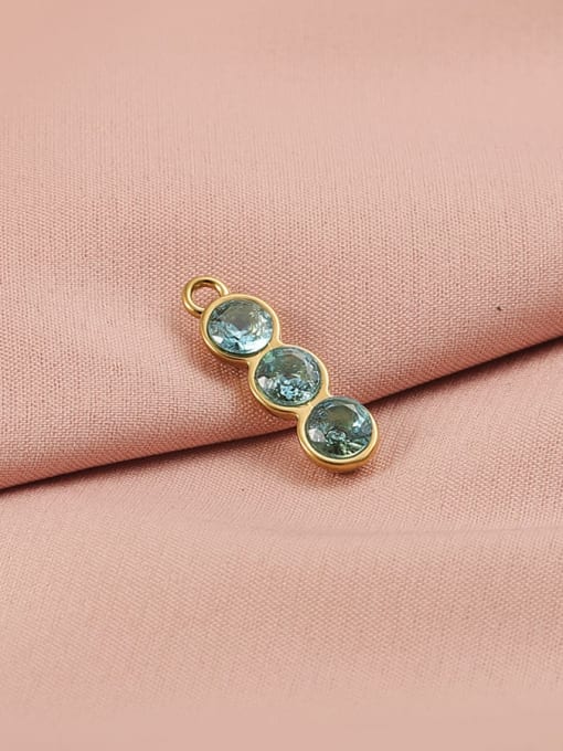 Tripe Gem Pendant Aqua