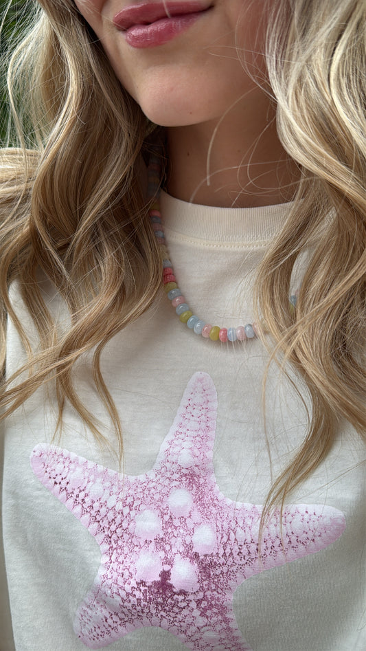 Cotton Candy Beaded Necklace