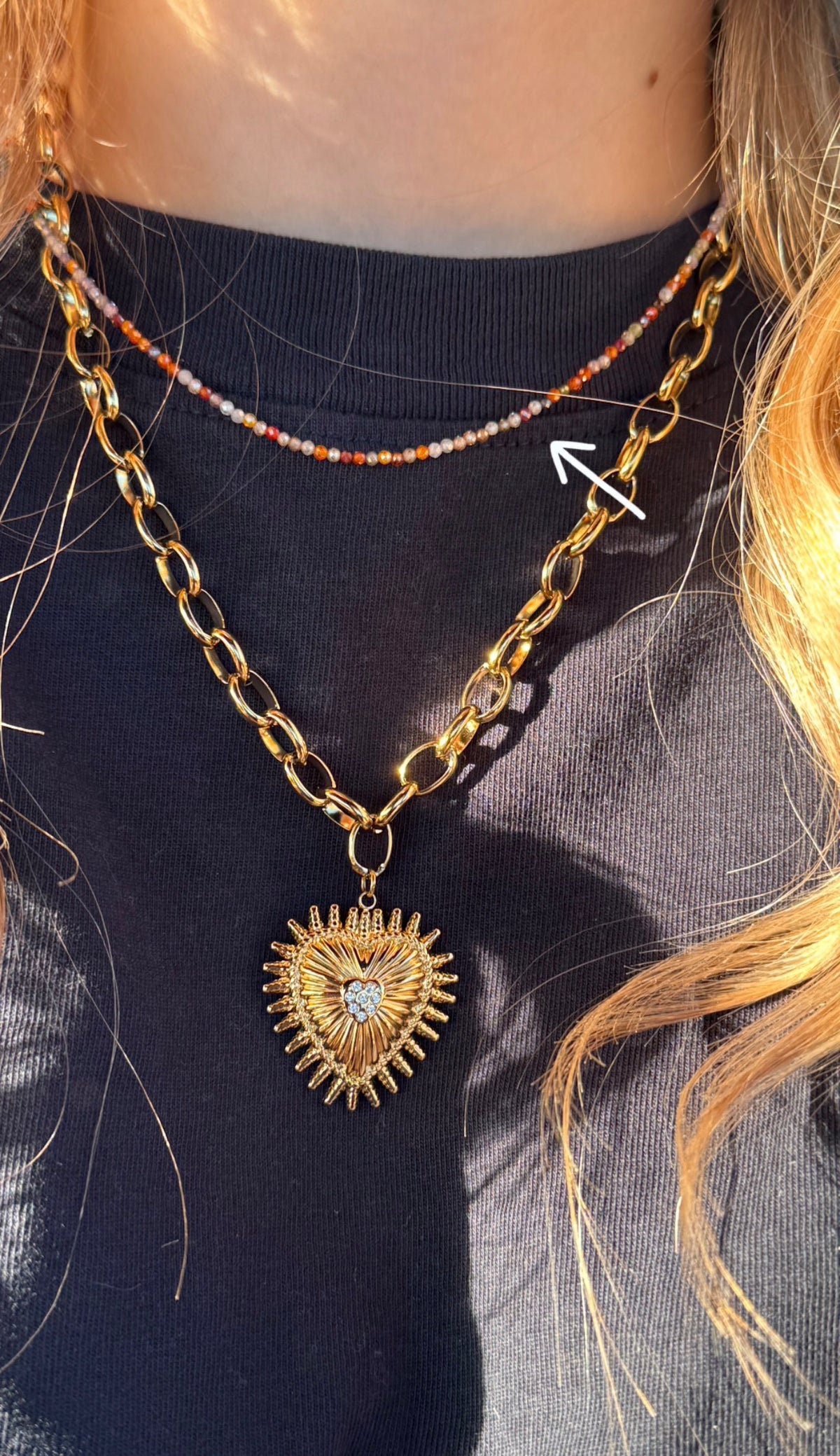 Amber Beaded Necklace