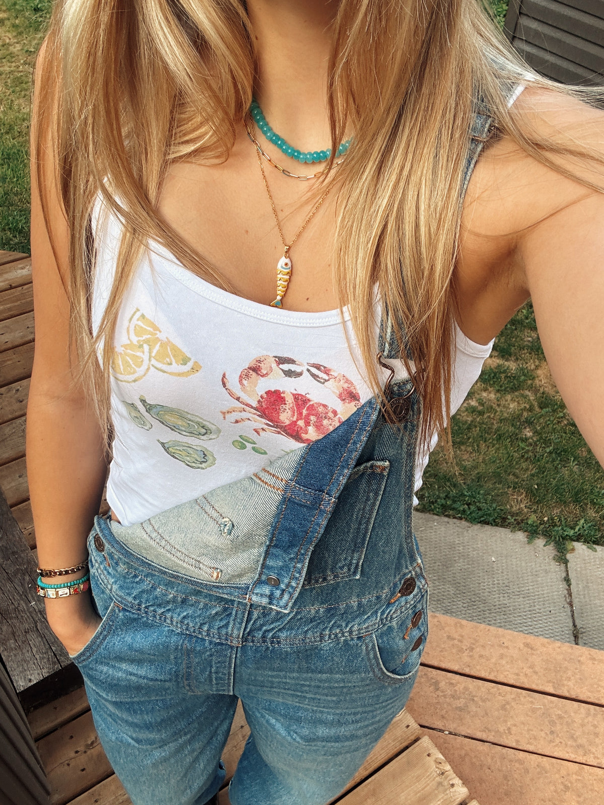 Aquamarine Beaded Necklace (restocked)